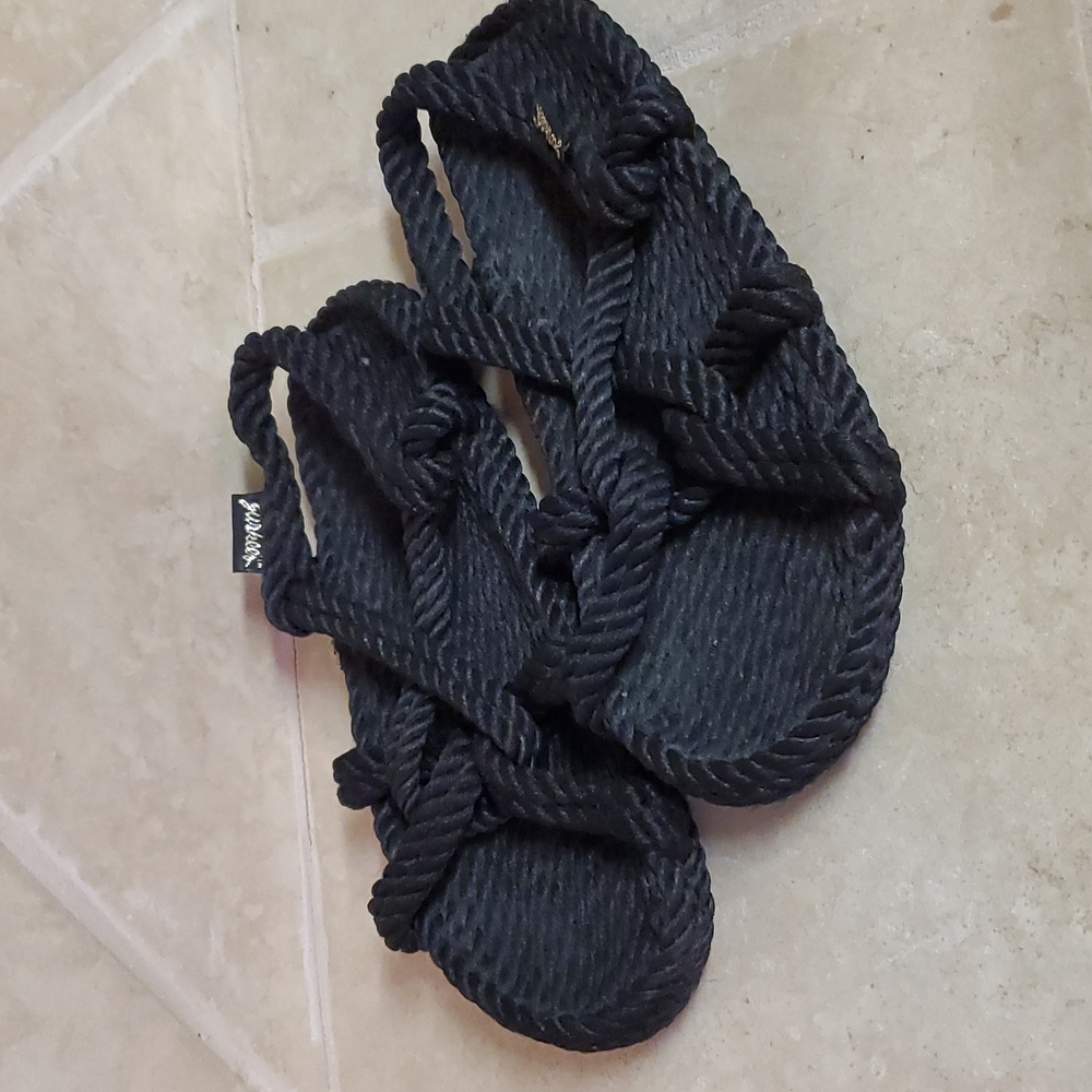 Black Gurkees Rope Sandals - Picture 3 of 3